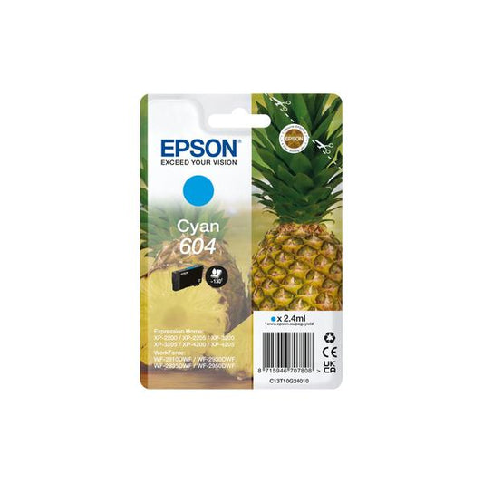 EPSON 604 CIANO (C13T10G24010) - CARTUCCIA ORIGINALE