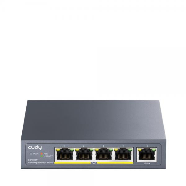CUDY GS1005P - 5-PORT GIGABIT POE+ SWITCH 60W