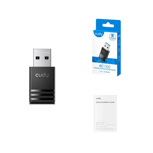 CUDY WU1300S - ADATTATORE DI RETE USB 3.0 AC1300 WI-FI