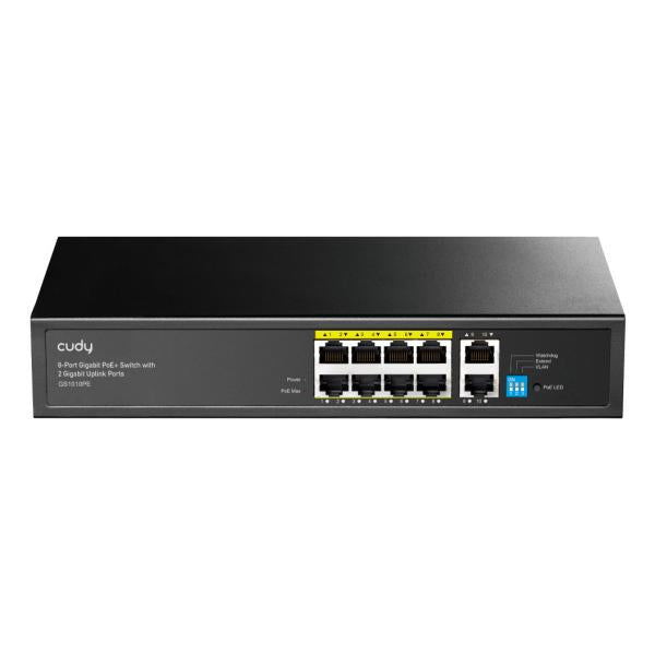 CUDY GS1010PE - UNMANAGED SWITCH 10 PT POE+ 120W