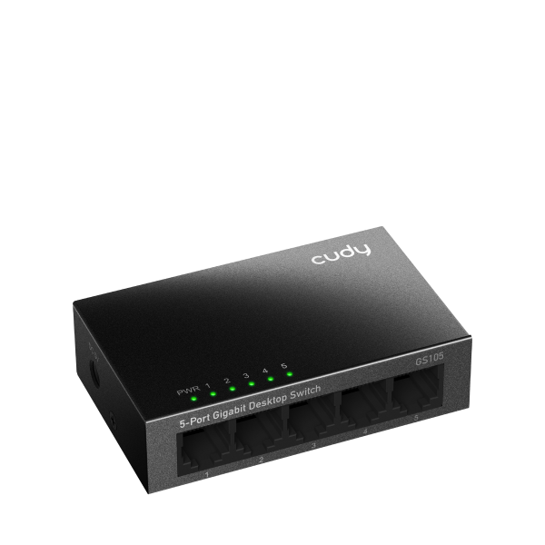 CUDY GS105 - SWITCH 5 PT GIGABIT - METAL CHASSIS