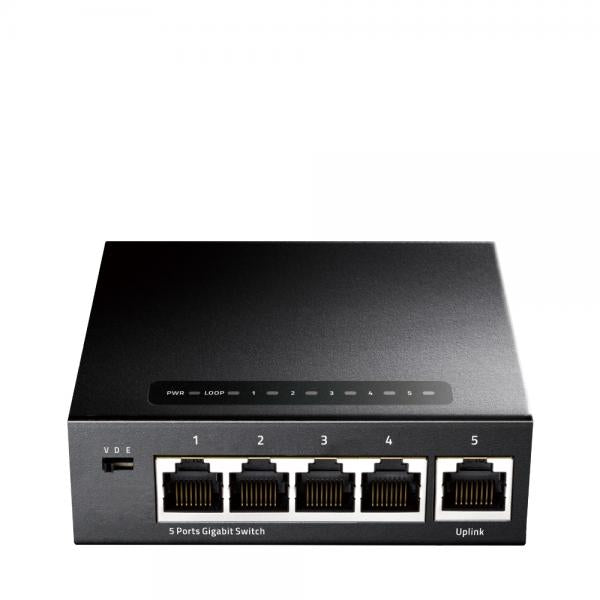 CUDY GS105 - SWITCH 5 PT GIGABIT - METAL CHASSIS