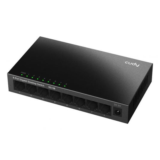 CUDY GS108 - SWITCH 8 PT GIGABIT - METAL CHASSIS