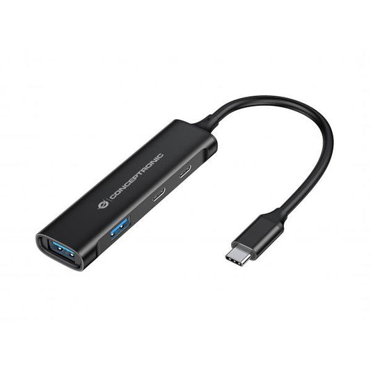CONCEPTRONIC HUBBIES12B - HUB USB-C 2-PT USB-A 3.0 + 2-PT USB-C