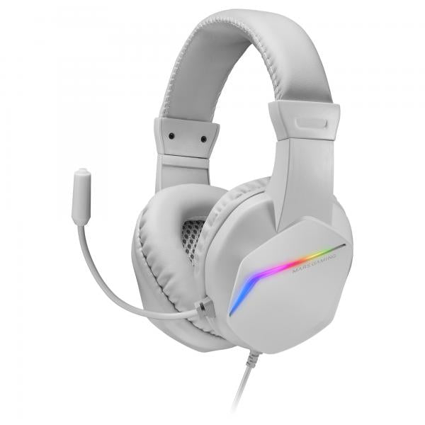MARSGAMING GAMING CUFFIA+MIC MH122W BIANCA RGB PC MAC CONSOLES SAMRTHPONE T