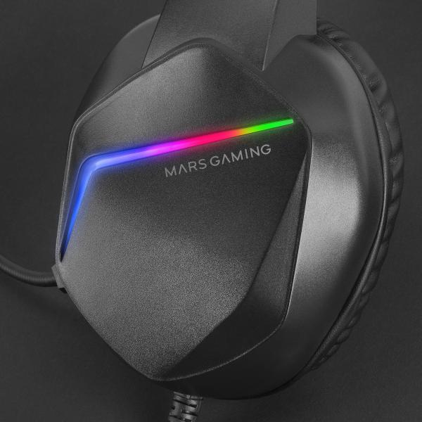 MARSGAMING GAMING CUFFIA+MIC MH122 BLACK RGB PC MAC CONSOLES SAMRTHPONE TAB