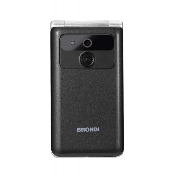 BRONDI AMICO PREZIOSO (NERO) - TELEFONO CELLULARE PER ANZIANI - TASTO SOS - CONTROLLO REMOTO - DOPPIO DISPLAY