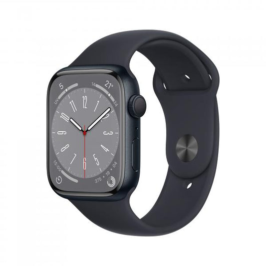 Apple Watch Series 8 GPS 41mm Cassa in Alluminio color Mezzanotte con Cinturino Sport Band Mezzanotte - Regular - (Apple Watch Series 8 OLED Digitale 352 x 430 Pixel Touch screen Nero Wi-Fi GPS (satellitare))