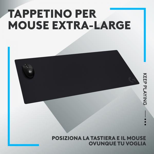 Logitech G 943-000778 tappetino per mouse Tappetino per mouse per gioco da computer Nero