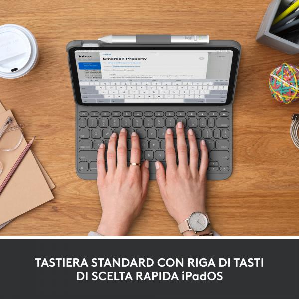 Logitech 920-011427 tastiera per dispositivo mobile QWERTY Italiano Bluetooth Grigio
