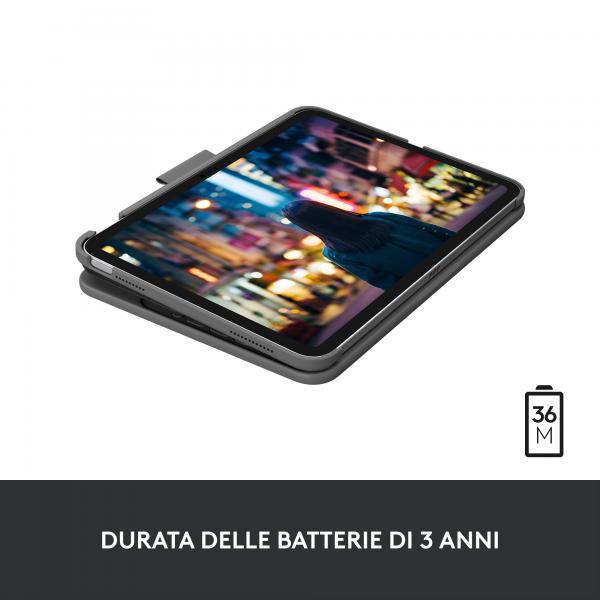 Logitech 920-011427 tastiera per dispositivo mobile QWERTY Italiano Bluetooth Grigio