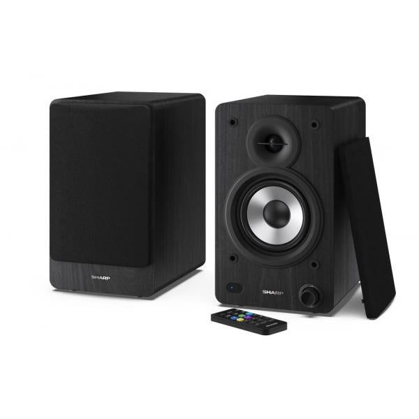 SHARP CP-SS30(BK) - ALTOPARLANTI ATTIVI DA DESKTOP - 60W RMS - CHASSIS LEGNO - BLUETOOTH 5.0 - USB - BLACK