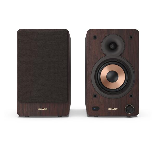 SHARP CP-SS30(BR) - ALTOPARLANTI ATTIVI DA DESKTOP - 60W RMS - CHASSIS LEGNO - BLUETOOTH 5.0 - USB - BROWN