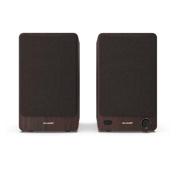 SHARP CP-SS30(BR) - ALTOPARLANTI ATTIVI DA DESKTOP - 60W RMS - CHASSIS LEGNO - BLUETOOTH 5.0 - USB - BROWN