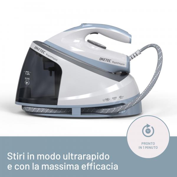 IMETEC 9033 FERRO A CALDAIA RAPID VAPOR 2400W 5BAR GRIGIO AZZUR