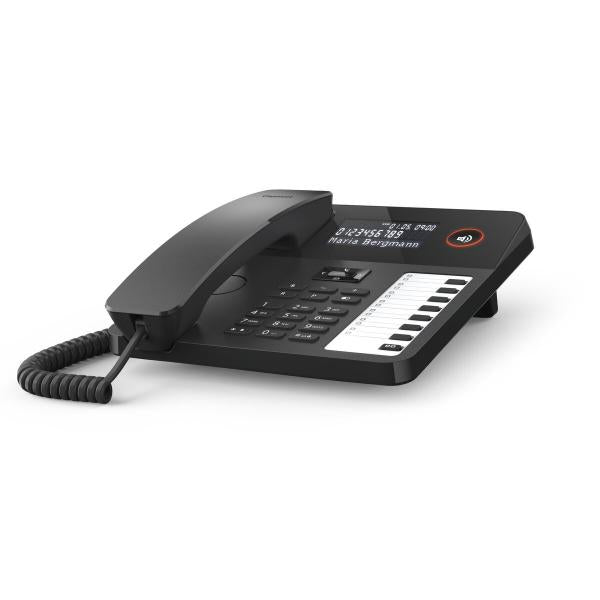 GIGASET DESK 600 (NERO) - TELEFONO CORDED - COMPATIBILE CENTRALINI TELEFONICI E APPARECCHI ACUSTICI