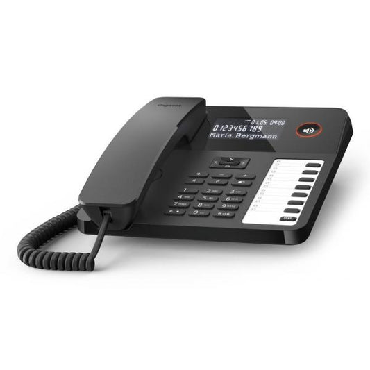 GIGASET DESK 600 (NERO) - TELEFONO CORDED - COMPATIBILE CENTRALINI TELEFONICI E APPARECCHI ACUSTICI