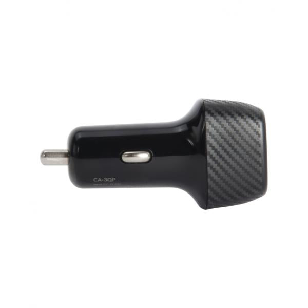 VULTECH CA-3QP - CARICATORE DA AUTO CON USB (18W) E TYPE C (27W) QUICKCHARGE 3.0 PD (MAX 45W)