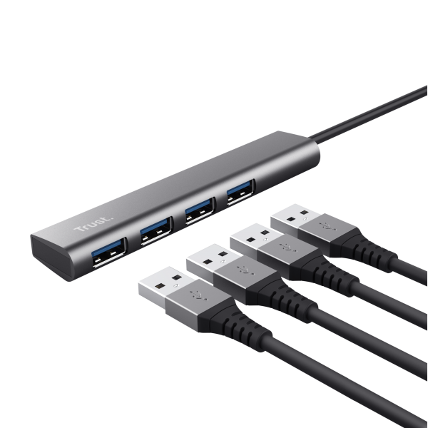 Trust Halyx USB 3.2 Gen 1 (3.1 Gen 1) Type-A 5 Mbit/s Nero, Grigio