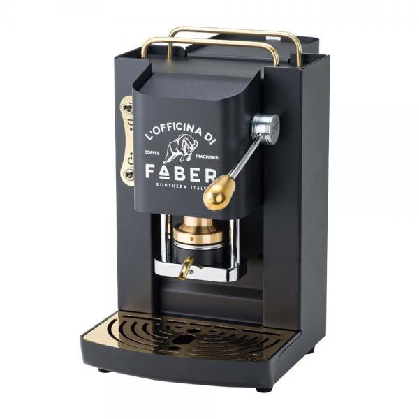 FABER PRO DELUXE NERO - MACCHINA PER CAFFE'' - PRESSACIALDA IN OTTONE - ELETTROVALVOLA E TERMOSTATO 95 - TELAIO IN ACCIAIO