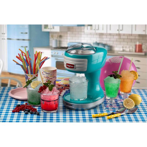 ARIETE ICE CRUSHER PARTY TIME (0076/01) - TRITAGHIACCIO ELETTRICO - LAMA IN ACCIAO INOX - CELESTE - 30W