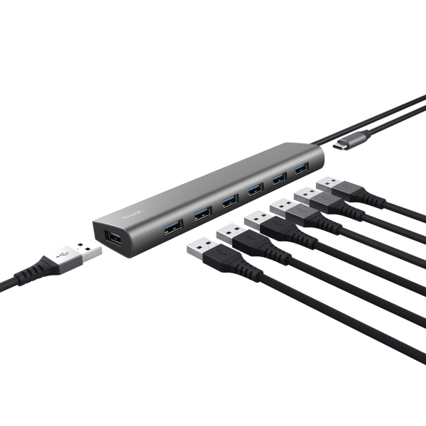 Trust Halyx USB 3.2 Gen 1 (3.1 Gen 1) Type-A 5000 Mbit/s Argento