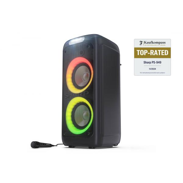 SHARP XPARTY STREET BEAT (PS-949) - SPEAKER BLUETOOTH PORTATILE TWS - 260W - USB - AUX - GIOCO LUCE LED RGB