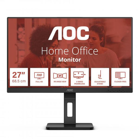 AOC 27E3QAF - 27"" MONITOR FHD - FRAMELESS - 100 HZ - PIVOT - W3Y