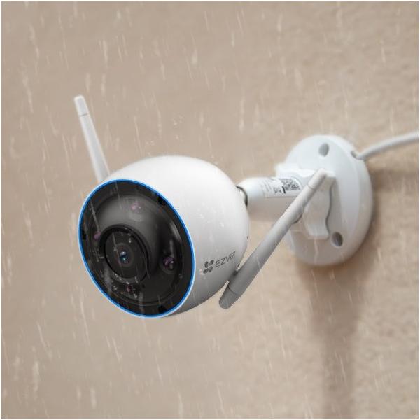EZVIZ H3 2K TELECAMERA DA ESTERNO CON LUCE STROBO E SIRENA 3MP I.A.