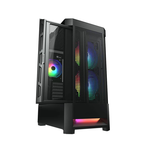 COUGAR CASE MID TOWER AIRFACE RGB BLK 2*140+120mm FAN + CTRL
