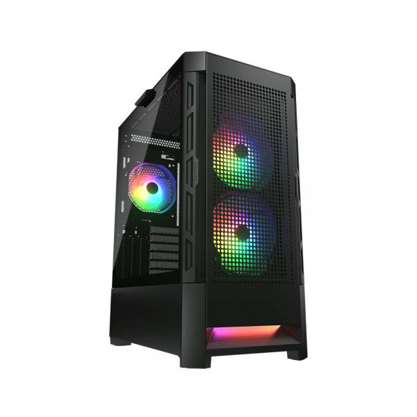 COUGAR CASE MID TOWER AIRFACE RGB BLK 2*140+120mm FAN + CTRL