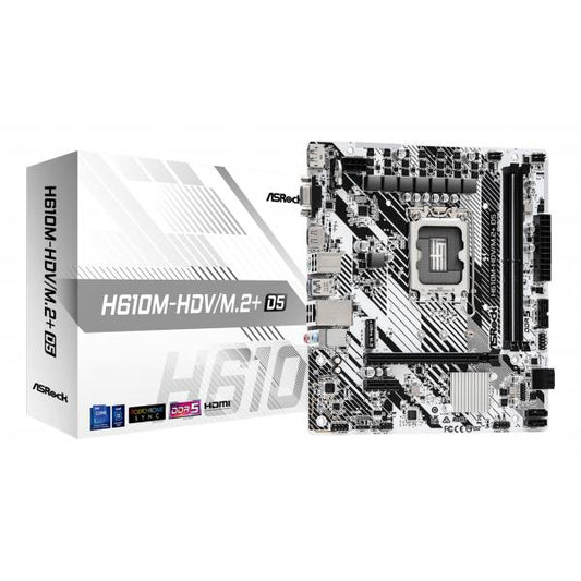 ASROCK H610M-HDV/M.2+ D5 - MAINBOARD MICRO ATX - DDR5 - SOCKET 1700