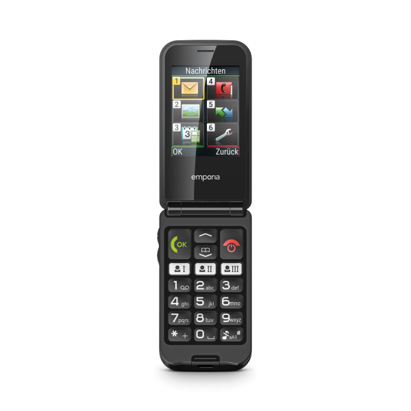 EMPORIA TALKglam BLACK EASY PHONE CLAMSHELL
