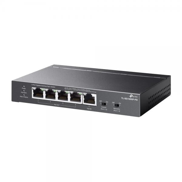TP-LINK TL-SG1005P-PD - SWITCH DESKTOP 5 PORTE GIGABIT - 4 POE OUT E 1 POE IN