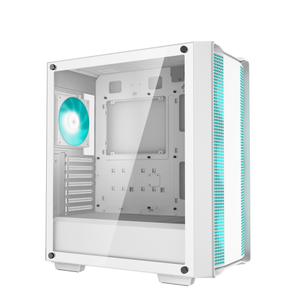 DEEPCOOL CASE MID TOWER CC560 V2 WHITE 3+1x120 LED FAN TG