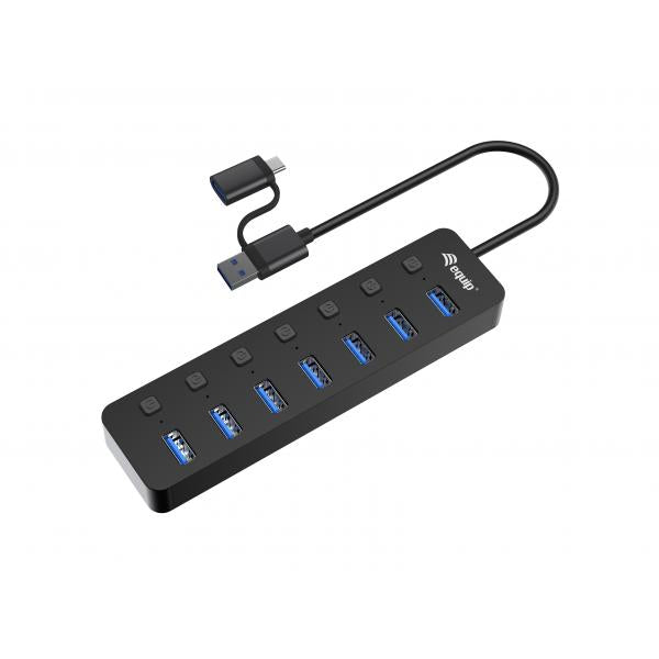 EQUIP 128965 - HUB USB-A/C 7-PT USB-A 3.2 CON POWER SWITCH