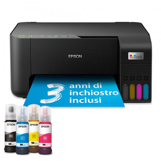 EPSON EcoTank ET-2860 (C11CJ67428) - STAMPANTE MULTIFUNZIONE INKJET A4 - WiFi - FRONTE/RETRO AUTO - 33 PPM