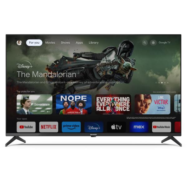 SHARP 43GL4260E - 43"" GOOGLE TV LED 4K - FRAMELESS - TV SAT CERTIFICATO - HDR - AUDIO HARMAN KARDON - BLACK - IT