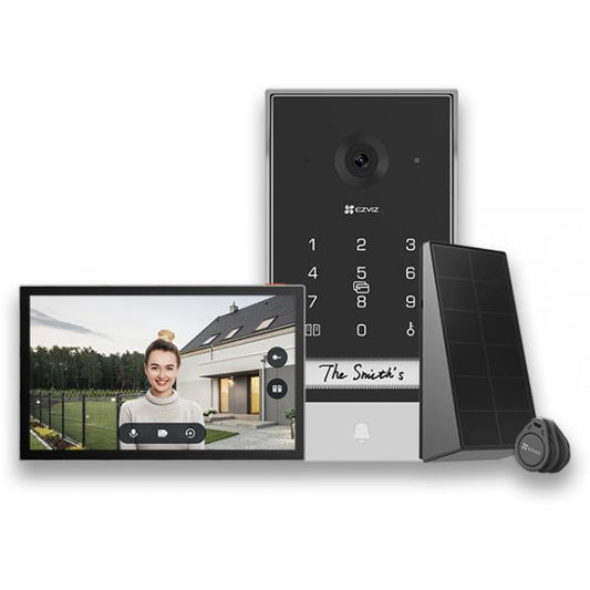 EZVIZ EP7 - VIDEOCITOFONO + MONITOR TOUCH 7"" + SOLAR PANEL - CONTROLLO REMOTO - RILEVAZIONE INTELLIGENTE MOVIMENTO UMANO - AUDIO BIDIREZIONALE - SBLOCCO RFID - REGISTRAZIONE SU MICRO SD FINO A 512GB