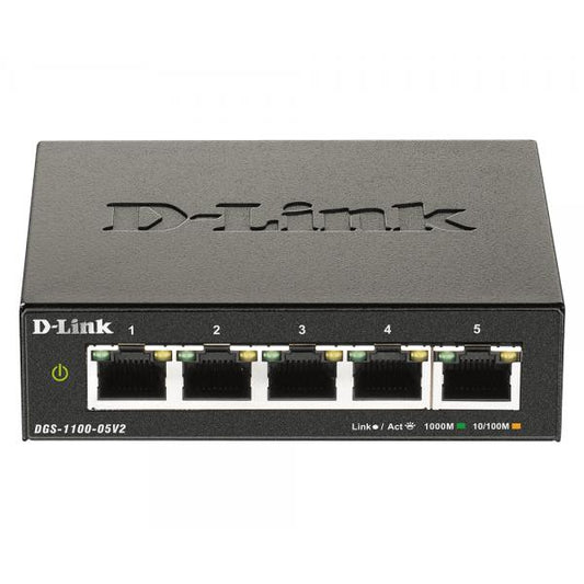 D-LINK DGS-1100-05V2 - SMART SWITCH 5 PORTE GIGABIT GESTITE