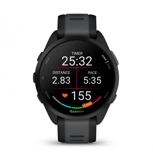 Garmin Forerunner 165 3,05 cm (1.2") AMOLED 43 mm Digitale 390 x 390 Pixel Touch screen Nero GPS (satellitare)