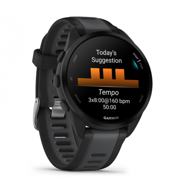 Garmin Forerunner 165 3,05 cm (1.2") AMOLED 43 mm Digitale 390 x 390 Pixel Touch screen Nero GPS (satellitare)