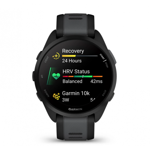 Garmin Forerunner 165 3,05 cm (1.2") AMOLED 43 mm Digitale 390 x 390 Pixel Touch screen Nero GPS (satellitare)