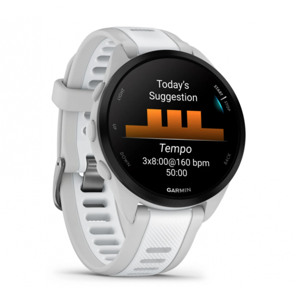 Garmin Forerunner 165 3,05 cm (1.2") AMOLED 43 mm Digitale 390 x 390 Pixel Touch screen Grigio GPS (satellitare)