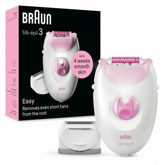 BRAUN SILK EPIL 3 (5320) - EPILATORE WHITE/PINK