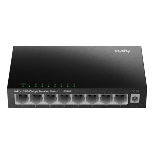 CUDY FS108 - SWITCH 8 PT 10/100 MBPS - METAL CHASSIS