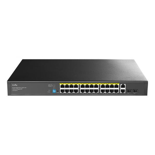 CUDY GS1026PS2 - SWITCH 24 PT GIGABIT POE+ - 2 UPLINK GIGABIT - 2 GIGABIT SFP SLOTS 300W