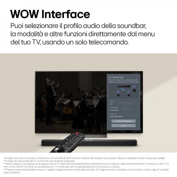 LG S60T - SOUNDBAR 3.1 CON SUBWOOFER WIRELESS - 340W - BLUETOOTH - DOLBY DIGITAL AUDIO
