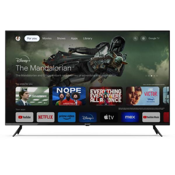 SHARP 50GL4060E - 50"" GOOGLE TV LED 4K - FRAMELESS - TV SAT CERTIFICATO - HDR - AUDIO HARMAN KARDON - BLACK - IT