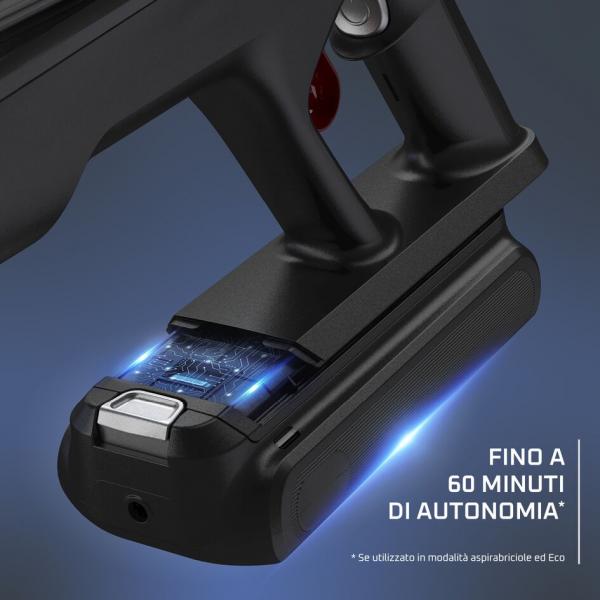 Rowenta RH9A32 Aspirapolvere a bastone 2 in 1 Batteria Secco Senza sacchetto Alluminio, Verde